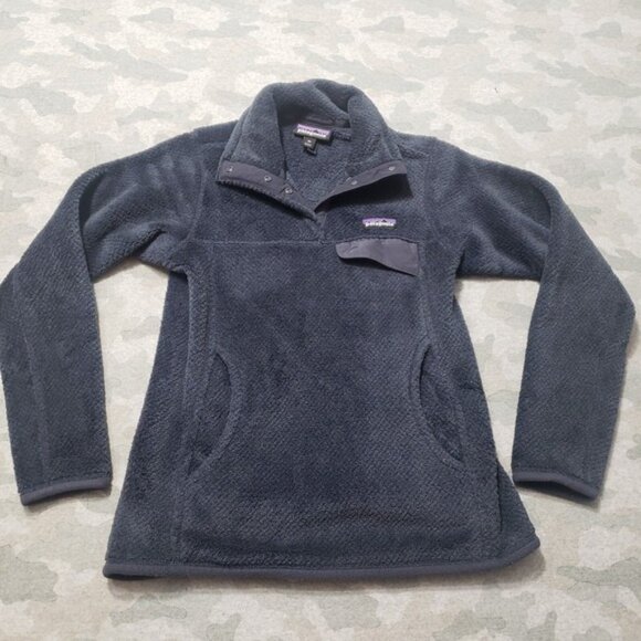 Patagonia Sweatshirt Womens XS Blue Re Tool Fleece Long Sleeve - Picture 1 of 12